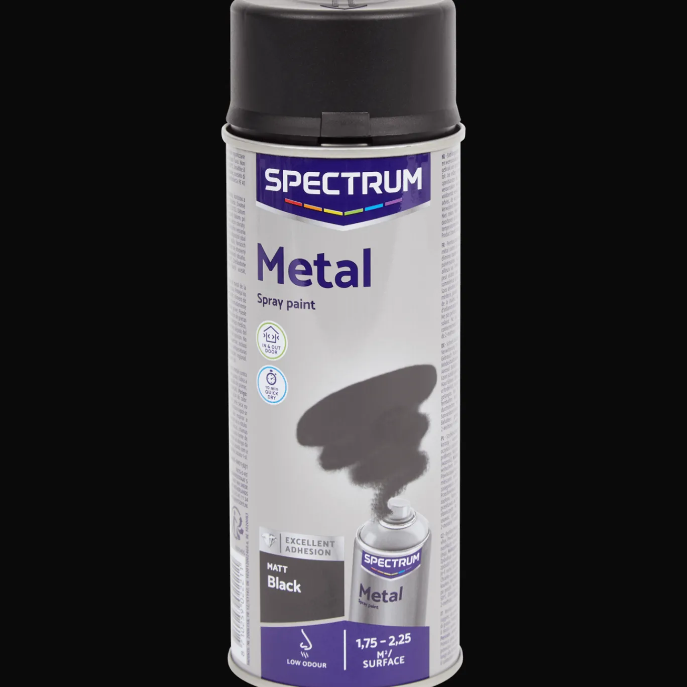 Spectrum Peinture en aérosol pour métal Noir mat* Peinture