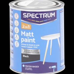Spectrum Peinture mate 2-en-1 Noir* Peinture