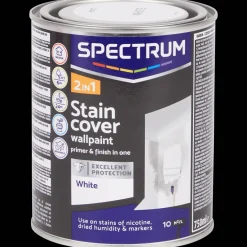 Spectrum Peinture murale blanche 2 en 1 Masque-taches* Peinture