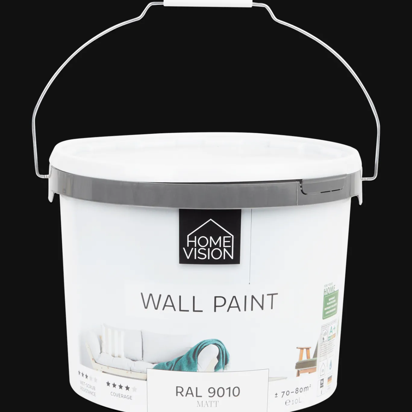 Action Peinture murale mate Home Vision RAL 9010* Peinture
