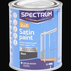 Spectrum Peinture satinée 2-en-1 Noir* Peinture