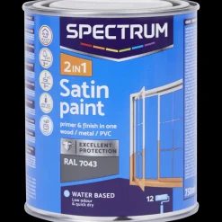 Spectrum Peinture satinée 2-en-1 RAL 7043* Peinture