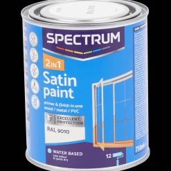 Spectrum Peinture satinée 2-en-1 RAL 9010* Peinture