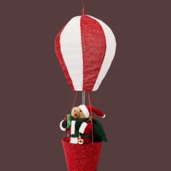 Action Personnages de Noël dans une montgolfière* Décoration Saisonnière