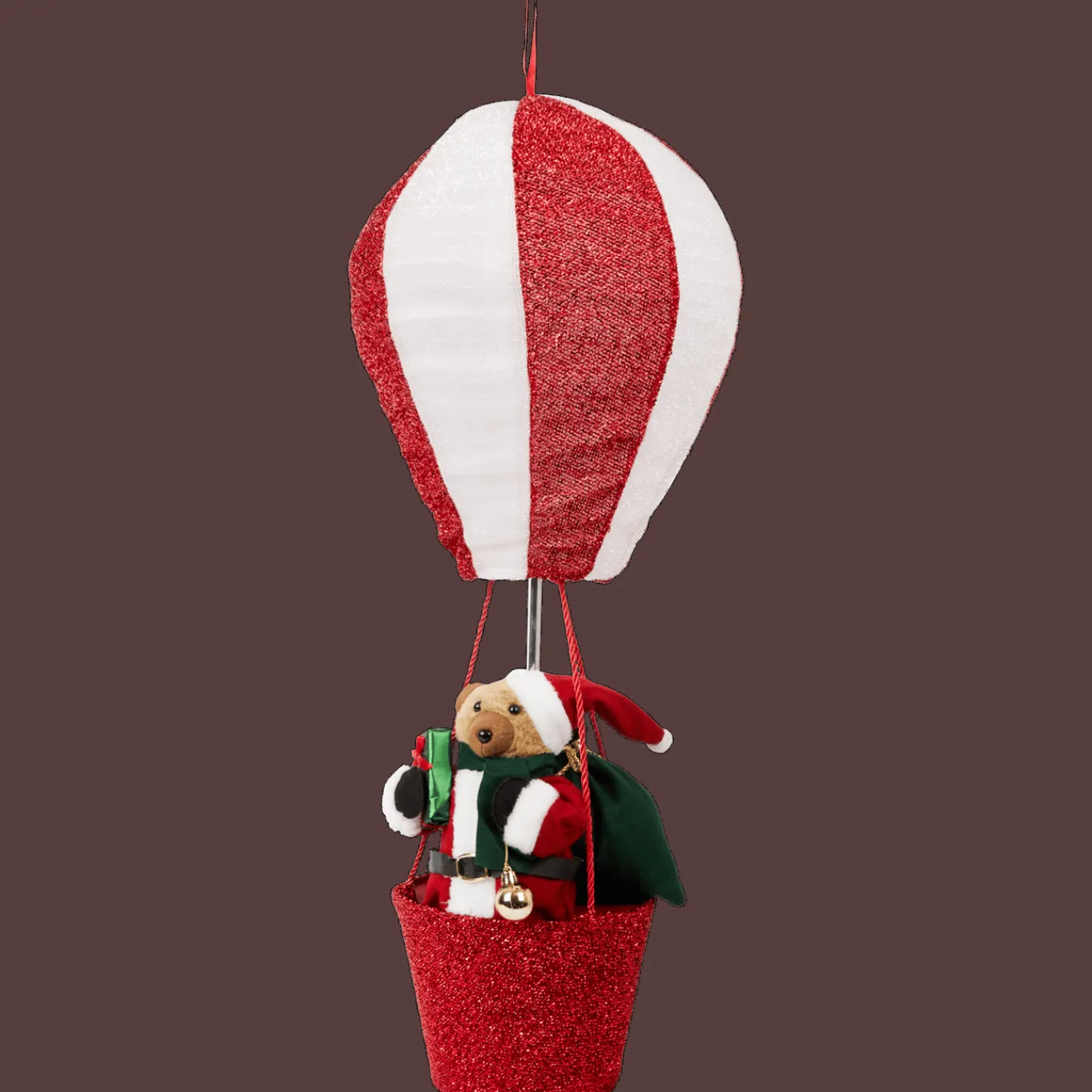 Action Personnages de Noël dans une montgolfière* Décoration Saisonnière