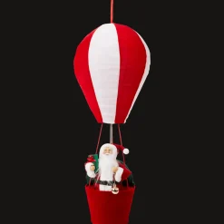 Action Personnages de Noël dans une montgolfière* Décoration Saisonnière