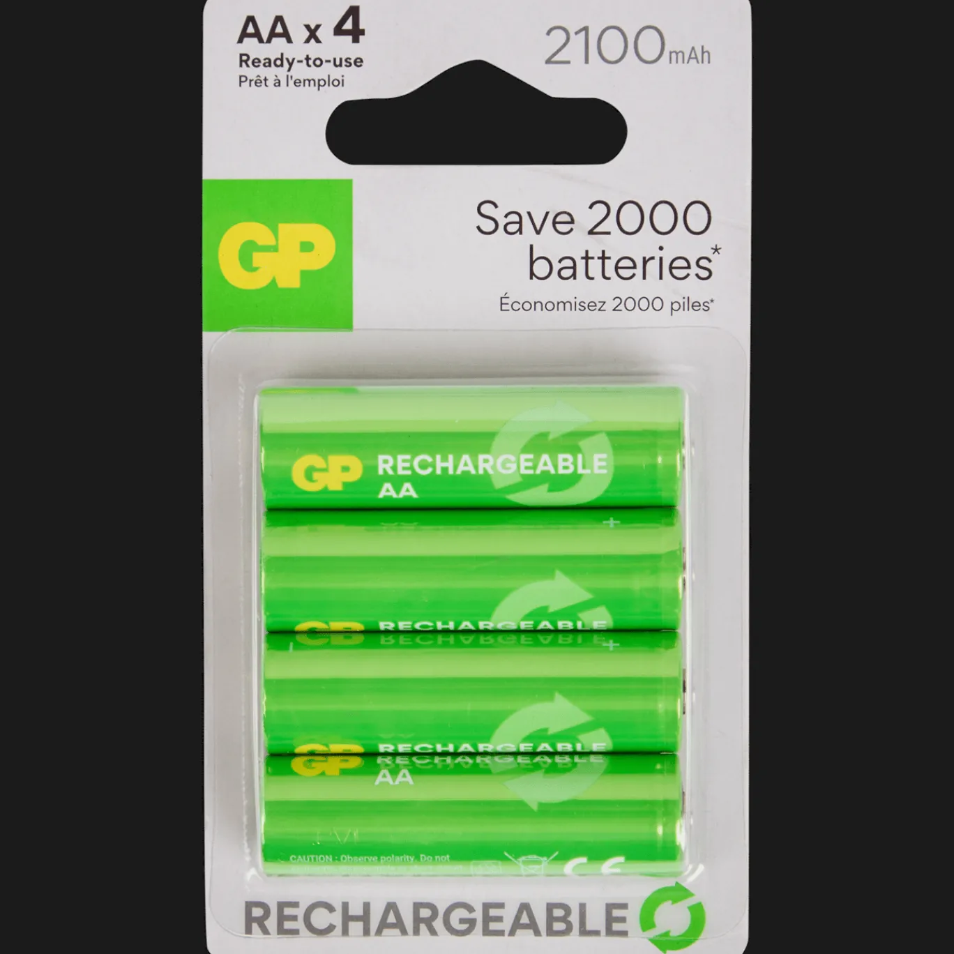 GP Piles rechargeables AA* Piles
