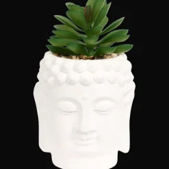 Action Plante artificielle dans un cache-pot Bouddha* Pots De Fleurs