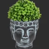 Action Plante artificielle dans pot en forme de Bouddha* Plantes Et Fleurs Artificielles