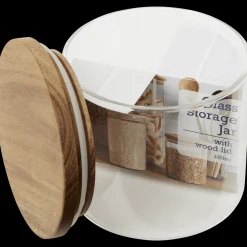 Action Pot à provisions avec couvercle en bois* Conserver Et Emporter
