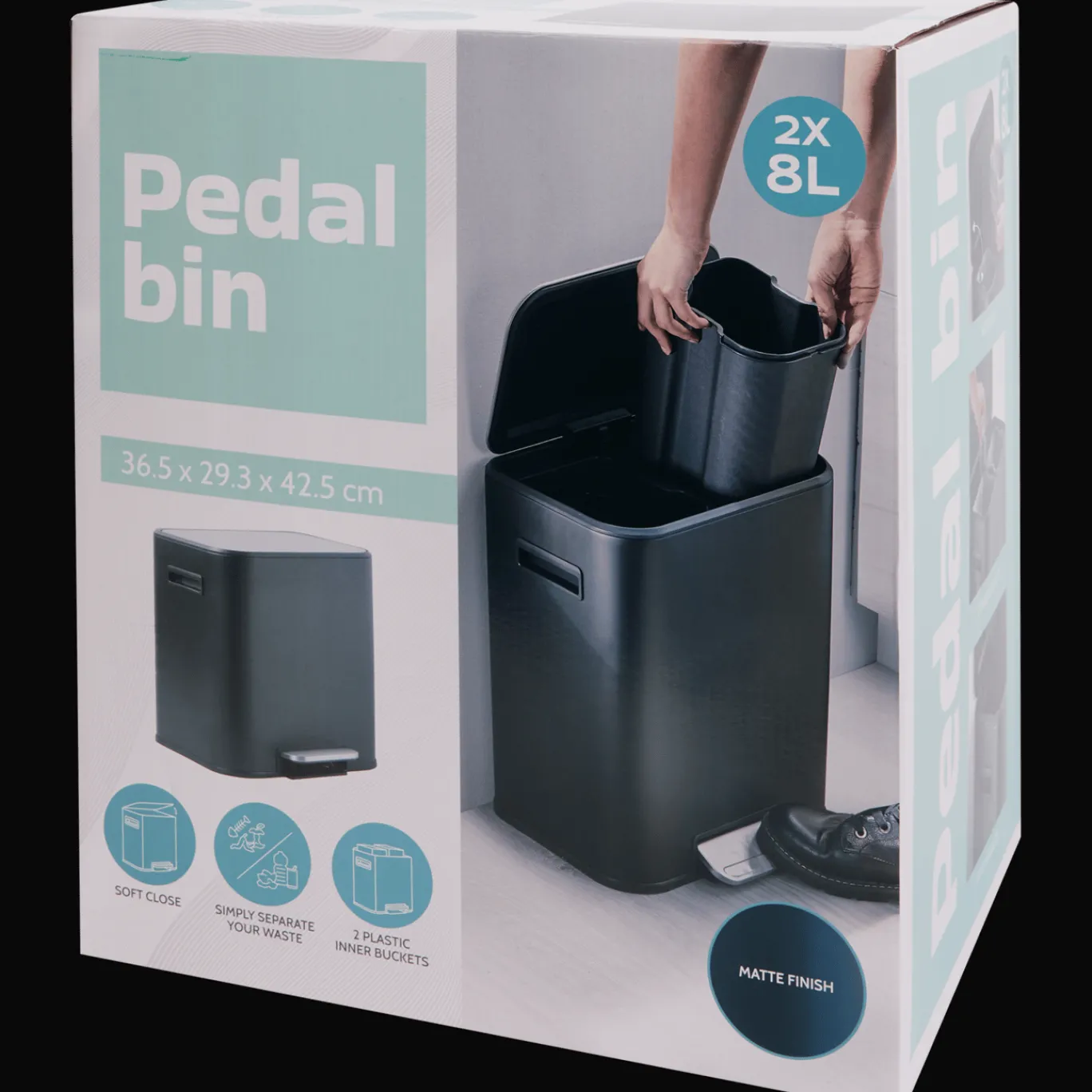 Action Poubelle à pédale double bac* Poubelles