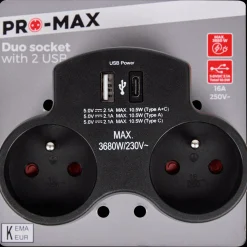 Pro-max Prise duo* Rallonges