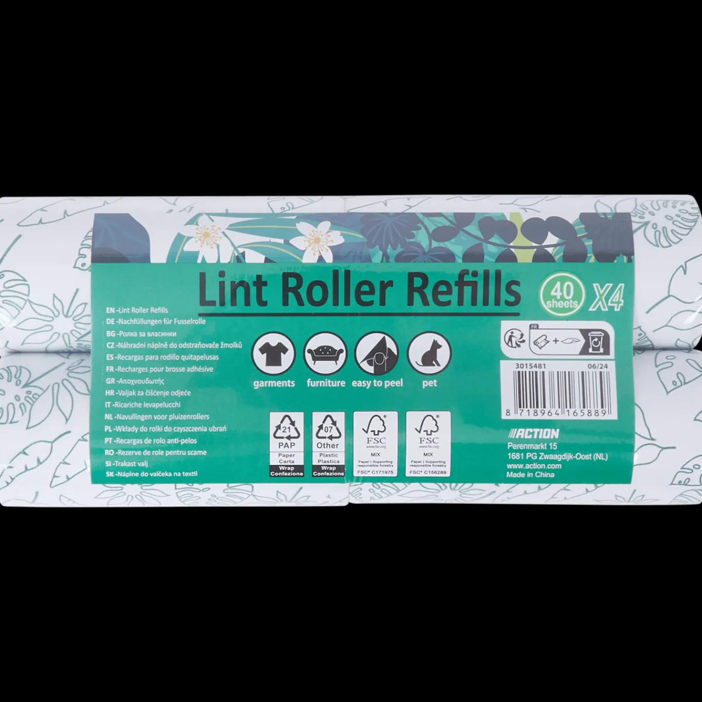 Action Recharges brosse adhésive* Laver Et Repasser