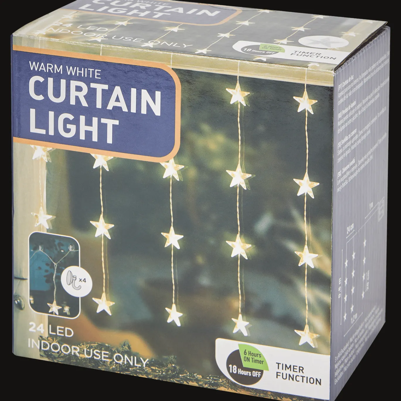Action Rideau lumineux avec étoiles* Éclairage