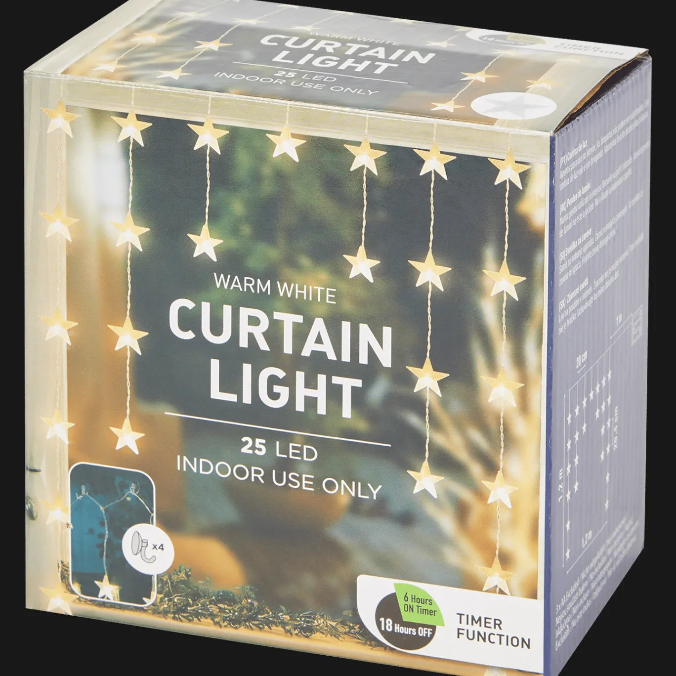 Action Rideau lumineux avec étoiles* Éclairage