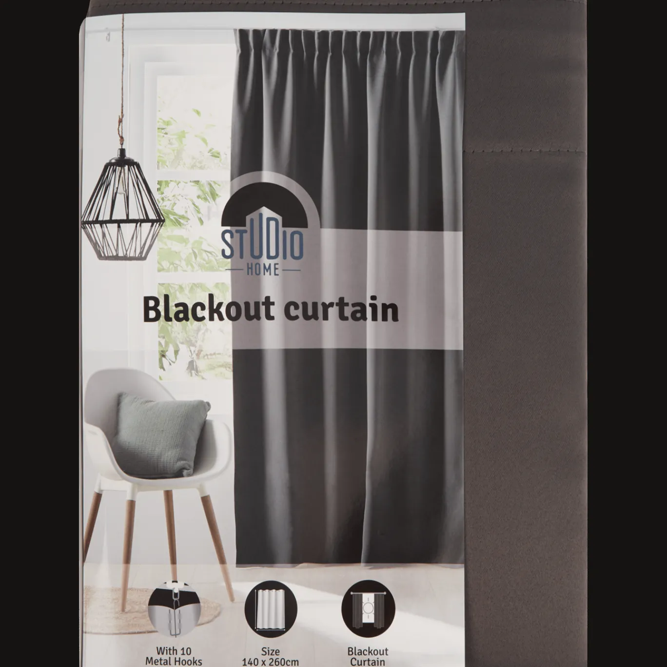 Studio Home Rideau occultant prêt-à-poser* Décoration Fenêtres