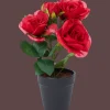 Action Rose artificielle en pot* Plantes Et Fleurs Artificielles