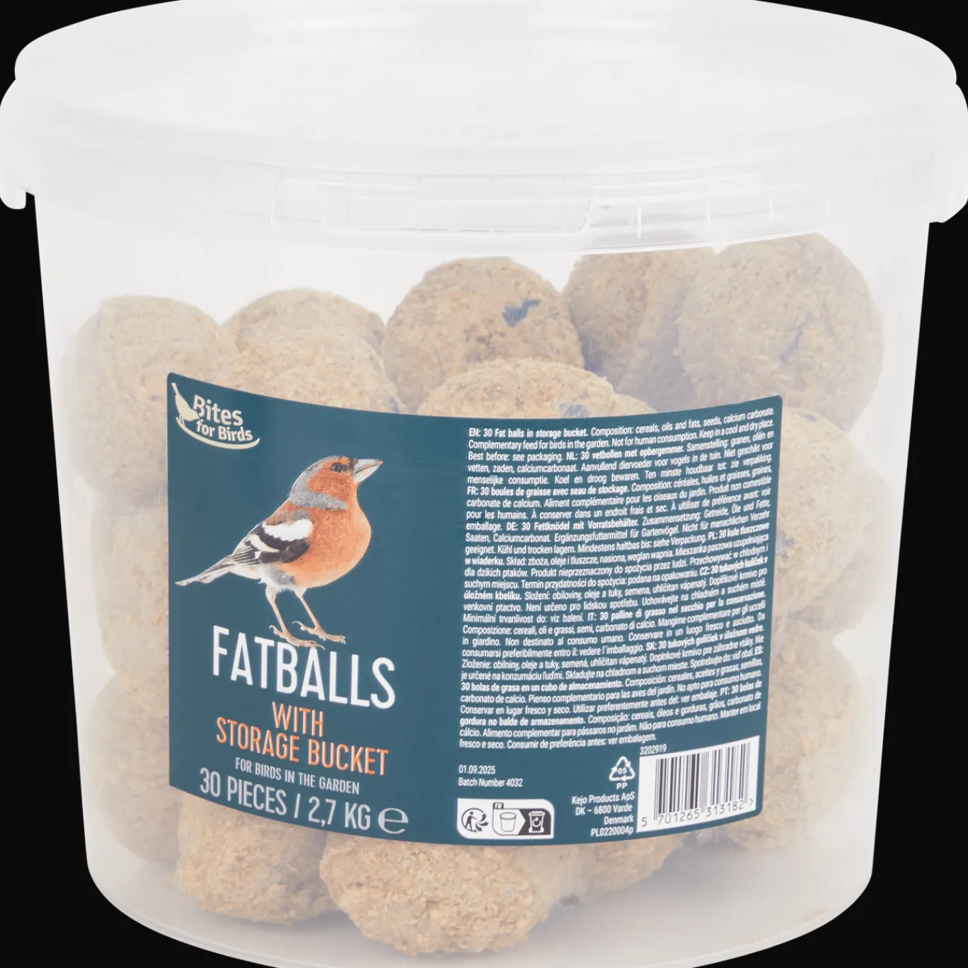 Bites for Birds Seau de boules de graisse* Alimentation