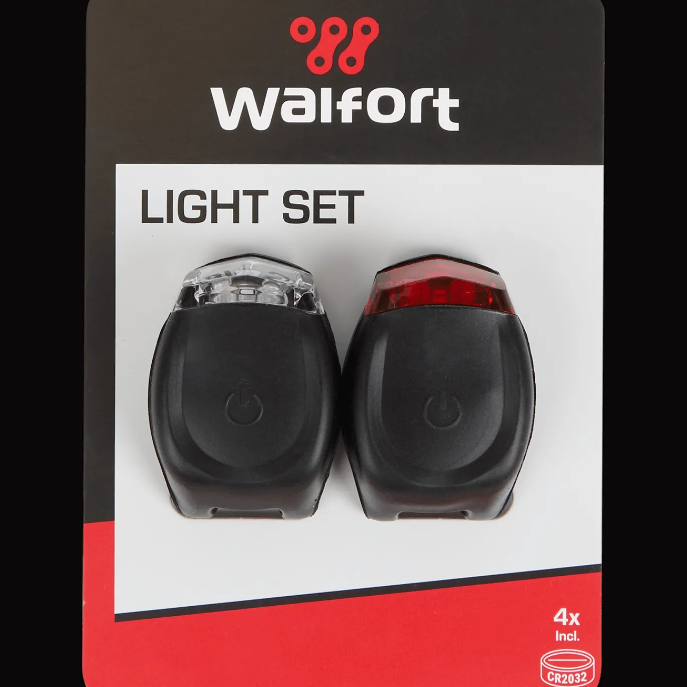 Walfort Set d'éclairage vélo avant/arrière* Accessoires Vélo