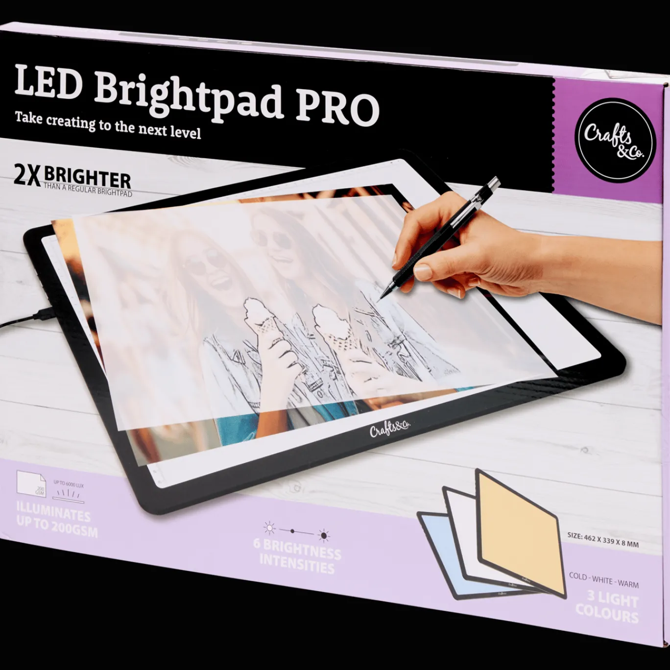 Action Table lumineuse LED XL Crafts & Co* Coloriage Et Dessin|Bricolage
