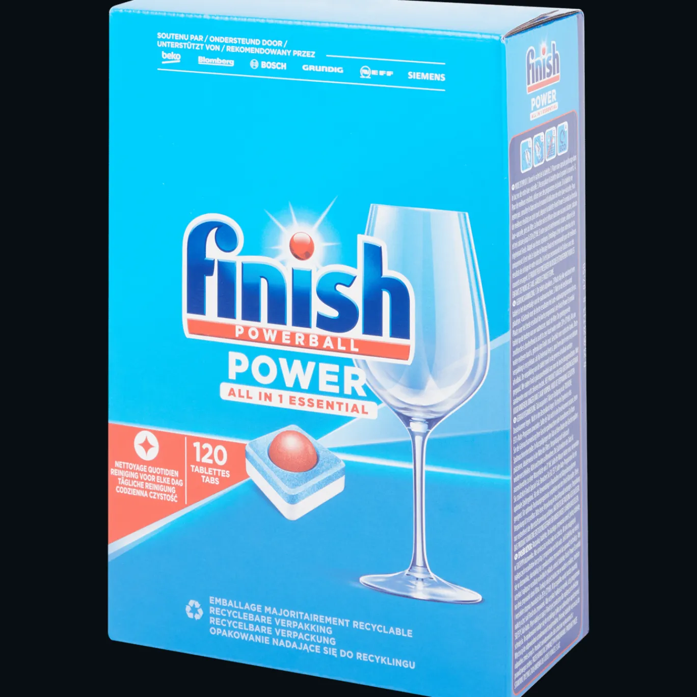 Finish Powerball Tablettes pour lave-vaisselle All-in-1 Essential* Produits De Lessive Et Vaisselle