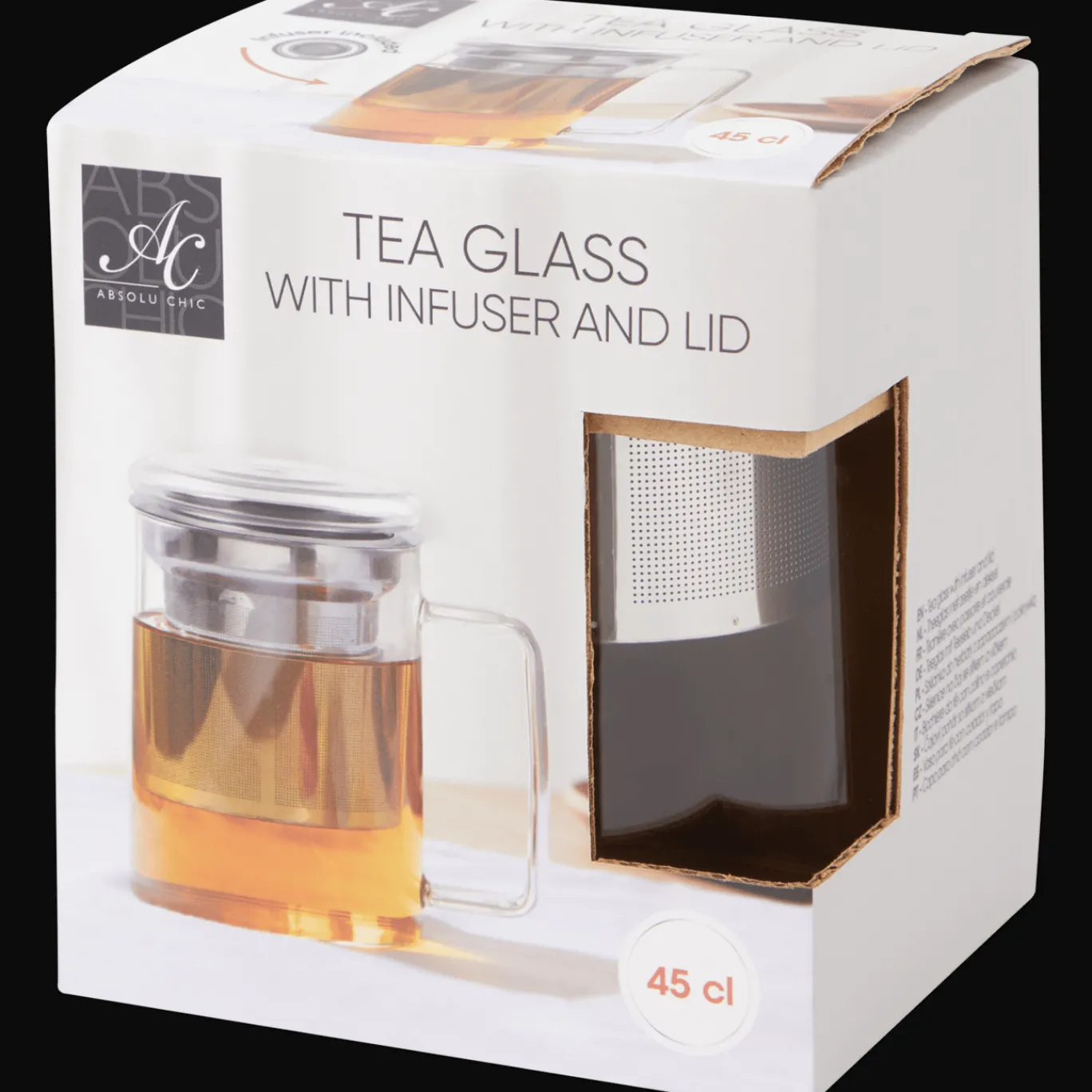 Action Tasse de thé avec infuseur et couvercle Absolu Chic* Verres|Plateaux