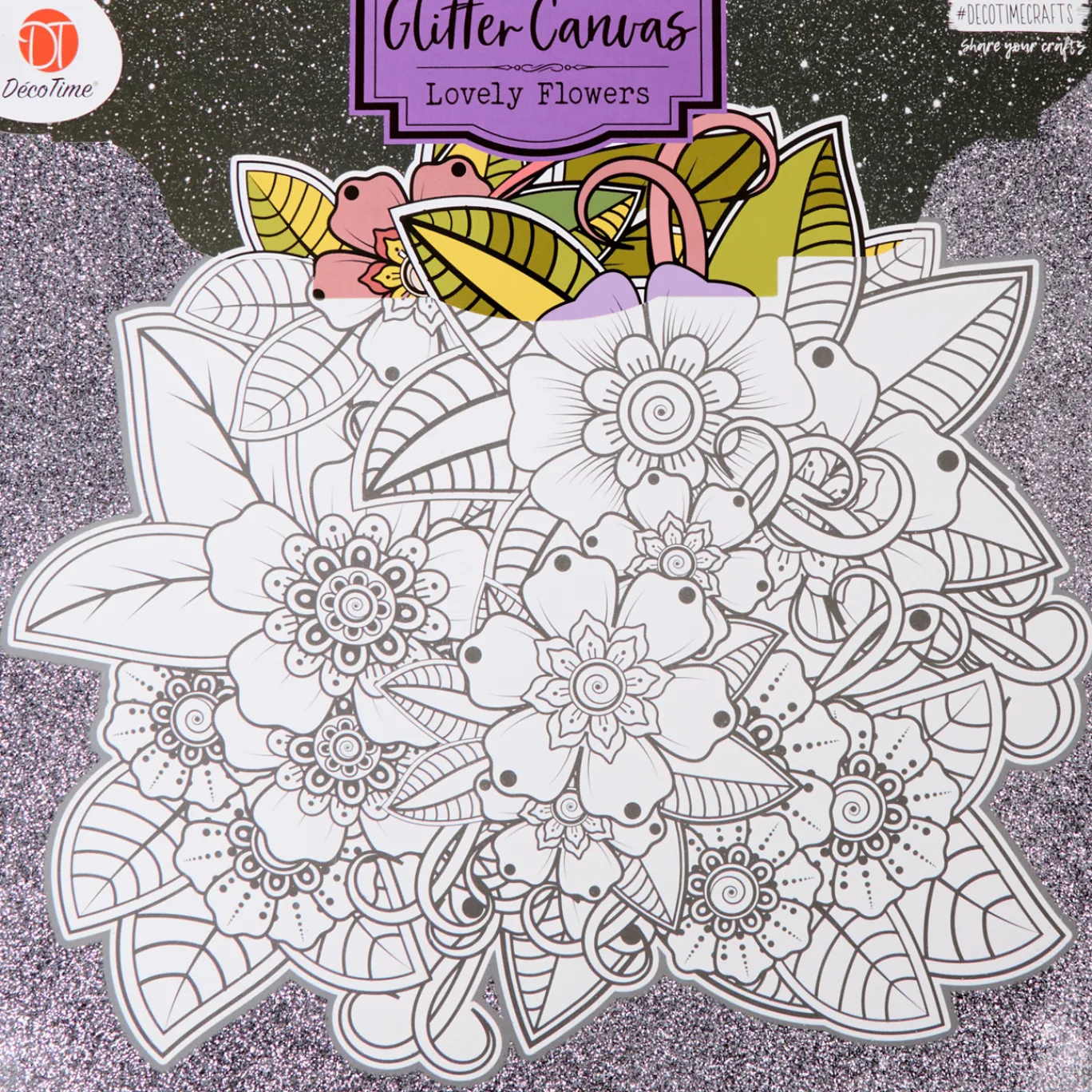 Action Toile à colorier pailletée DécoTime* Bricolage
