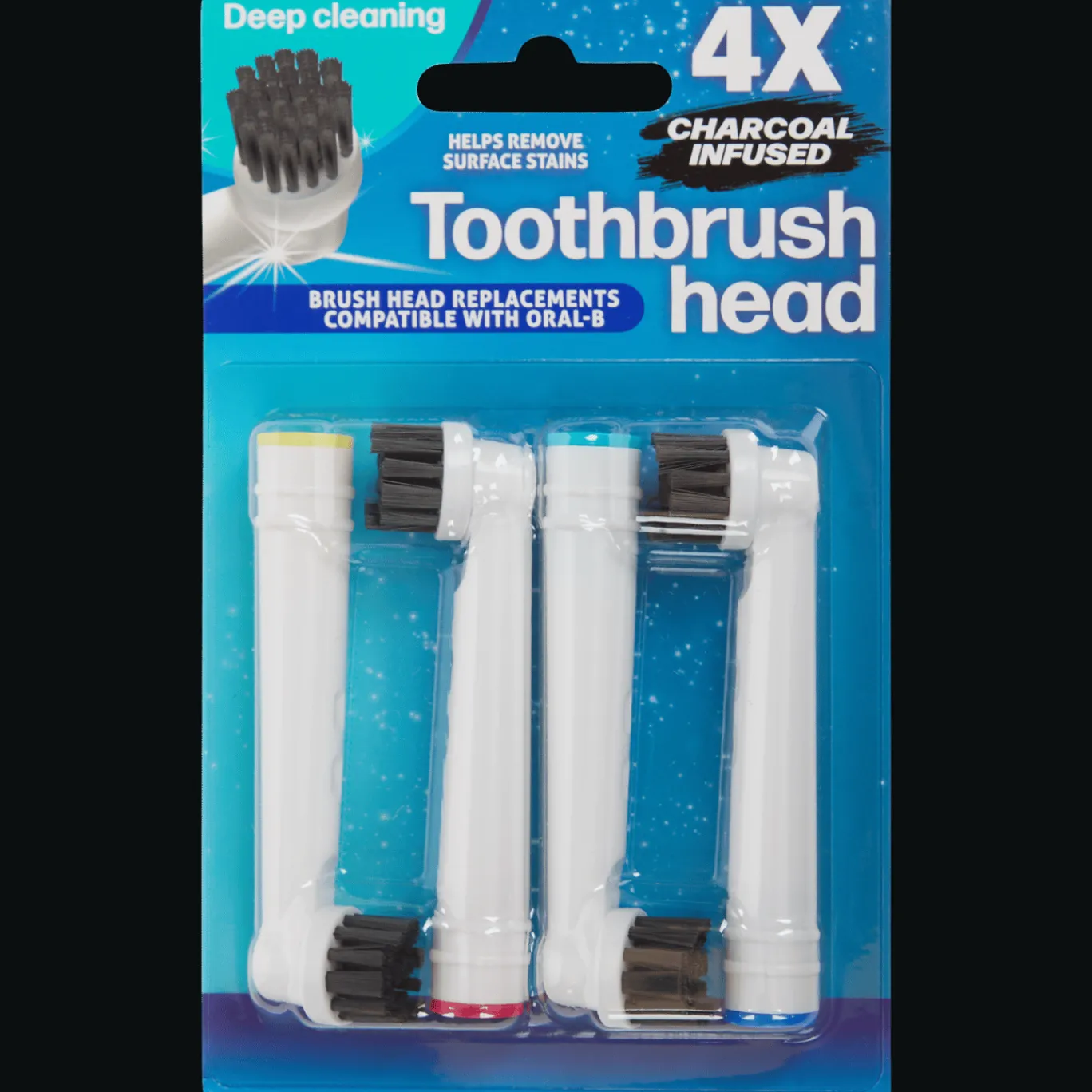 Action Têtes de brosse à dents électrique au charbon actif* Soins Buccaux